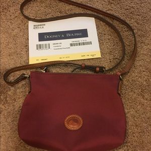 Dooney and Bourne cranberry crossbody pouchette